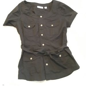 Black button up shirt